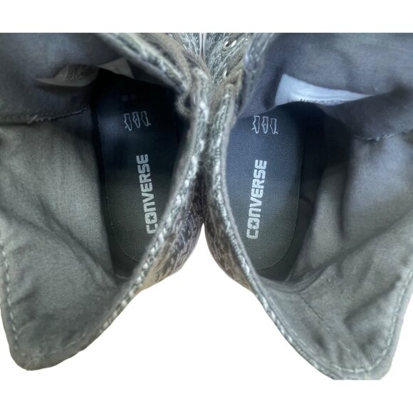 Converse Women’s Gray & White Canvas All Star Lace-Up High-Top Sneakers Size 6.5 - Picture 5 of 8